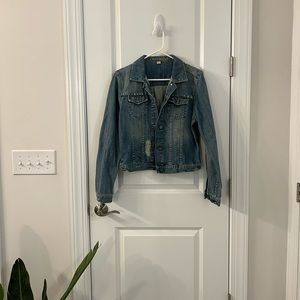 Vintage American Eagle Stressed Denim Jacket